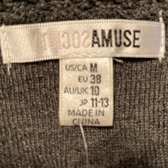 Amuse Society Charcoal Grey Sweater - NWT - Picture 5 of 12
